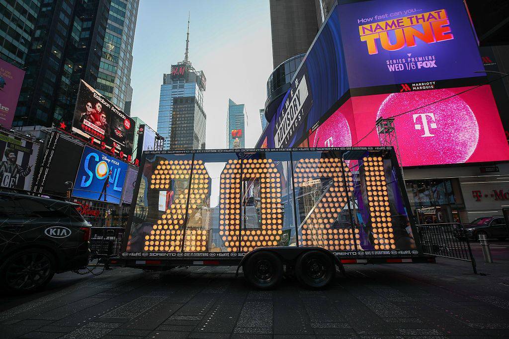 2021艺术灯光装置亮相美国纽约时报广场